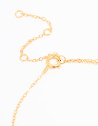 Gold Plated Sterling Silver Tiny Linked Hoops Bracelet - link has visual effect only