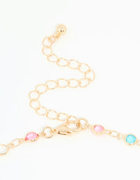 Gold Pearlised Flower Necklace - link has visual effect only