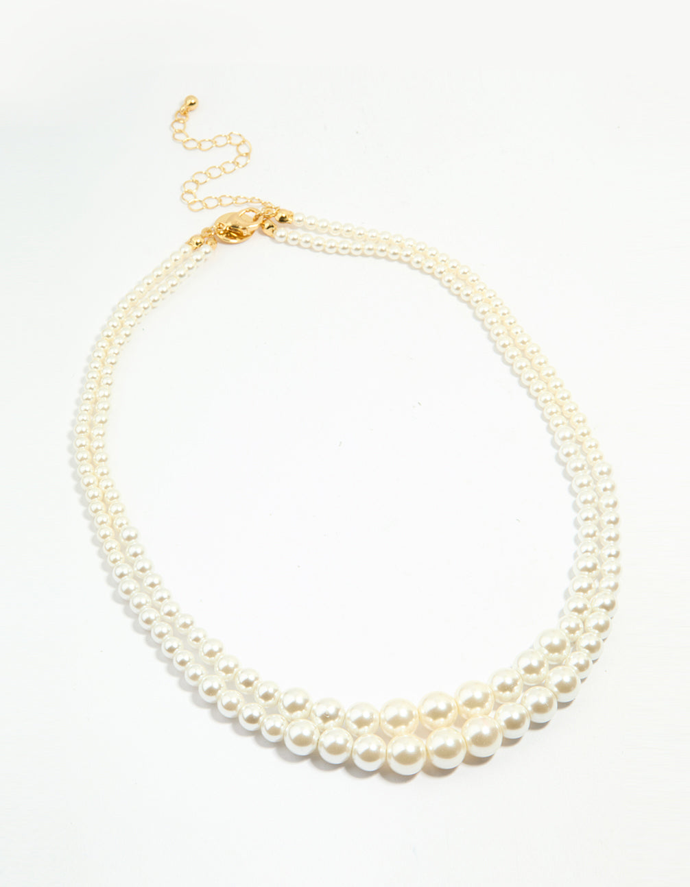 Gold Plated Pearl Layered Choker Necklace