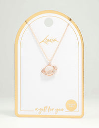 Rose Gold Genuine Shell Planet Pendant Necklace - link has visual effect only