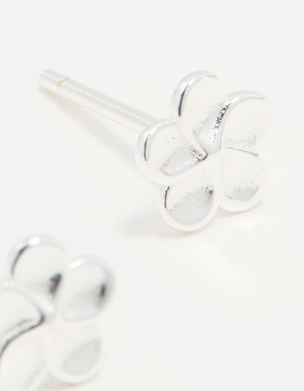 Sterling Silver Frangipani Stud Earrings