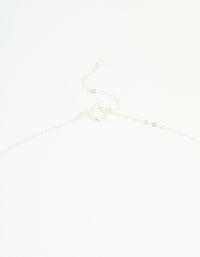 Sterling Silver Bow & Heart Drop Necklace - link has visual effect only