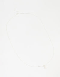 Sterling Silver Cubic Zirconia Drop Necklace - link has visual effect only