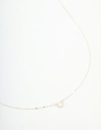 Sterling Silver Cubic Zirconia Horseshoe Necklace - link has visual effect only