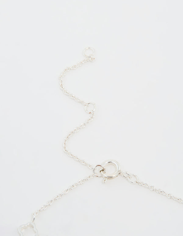 Sterling Silver Hollow Flower Bracelet