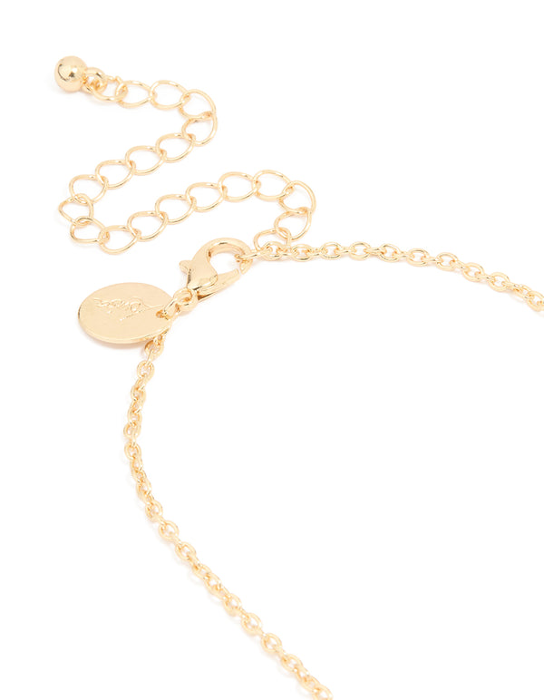 Kids Gold Paw Heart Cat BFF Pendant Necklaces 2-Pack