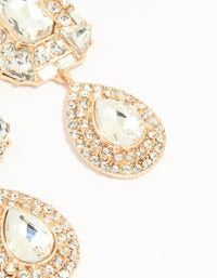 Gold Diamante Long Drop Earrings - link has visual effect only