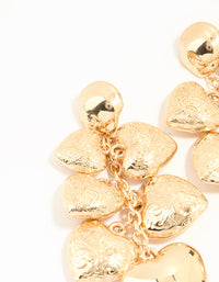 Gold Hearts Drop Earrings - link has visual effect only
