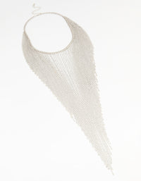 Silver Chain Fringe Necklace - link has visual effect only