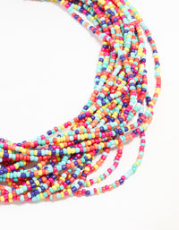 Gold Rainbow Beaded Layered Necklace - link has visual effect only