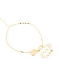 Gold Plated Plain Chain Hand Chain - link has visual effect only