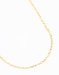Gold Plated Plain Chain Waist Chain - link has visual effect only