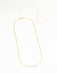 Gold Plated Plain Chain Waist Chain - link has visual effect only