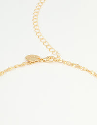 Gold Plated Plain Chain Waist Chain - link has visual effect only