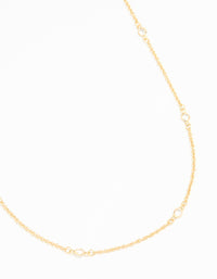 Gold Plated Diamante Waist Chain - link has visual effect only