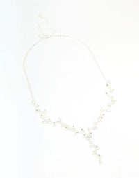 Silver Diamante Vine Lariat Necklace - link has visual effect only