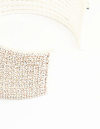 Silver Diamante Strand Wrist Cuff - link has visual effect only