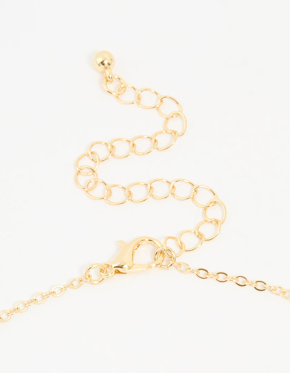 Gold Plated Diamante & Burgundy Flower Pendant Necklace