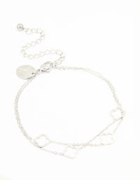 Waterproof Stainless Steel Steel Hollow Flower Layered Bracelet - link has visual effect only