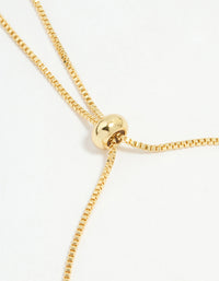 Gold Plated Cubic Zirconia Black Mini Flower Toggle Bracelet - link has visual effect only