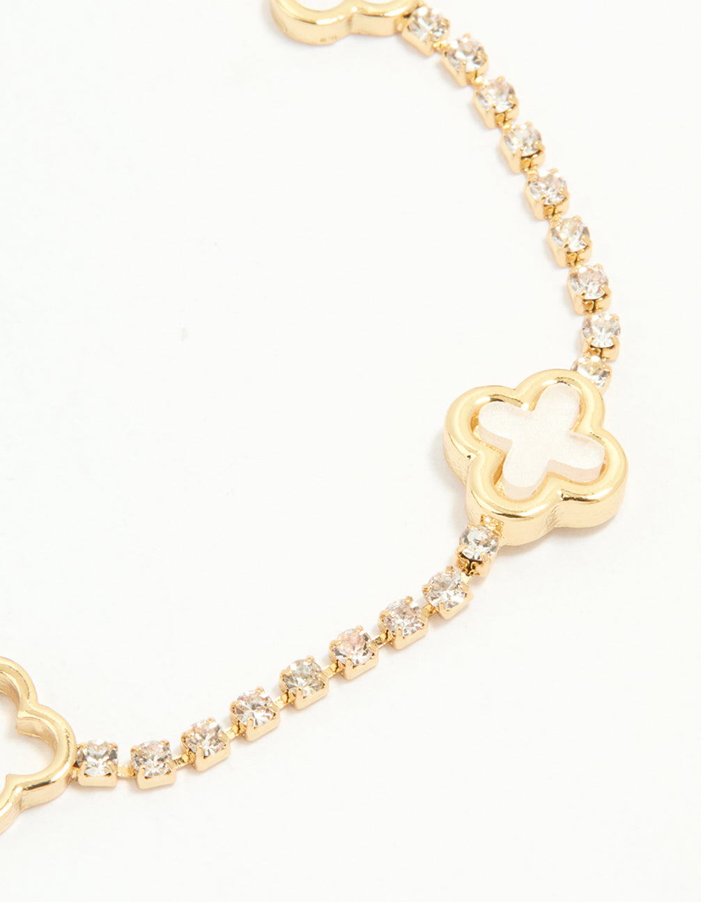Gold Plated Flower Cupchain Bracelet