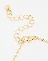 Gold Textured Cream Flower Outline Bracelet - link has visual effect only