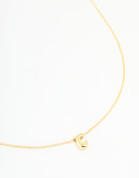 Gold Plated Brass Mini Bubble Letter J Necklace - link has visual effect only