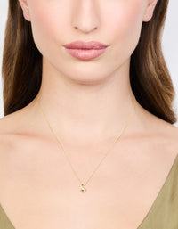 Gold Plated Brass Mini Bubble Letter L Pendant Necklace - link has visual effect only