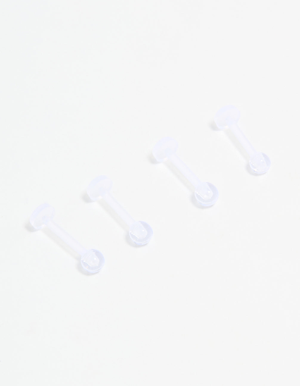 Clear Flat Back Earrings 4-Pack