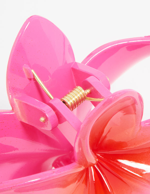 Watermelon Frangipani Hair Claw Clip