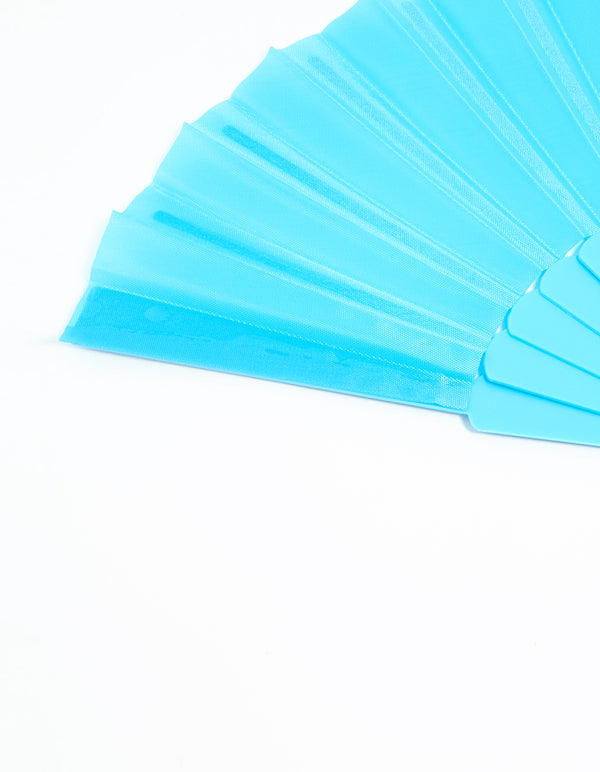 Blue Folding Fan
