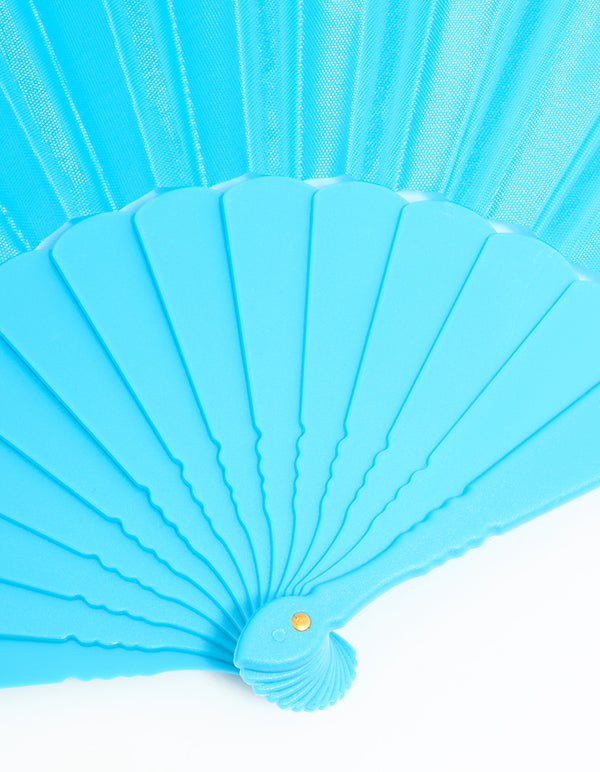 Blue Folding Fan