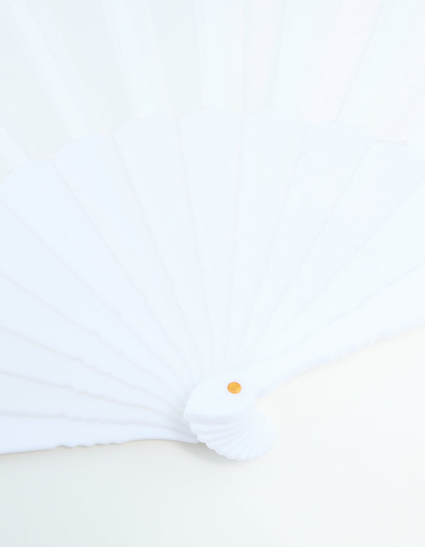 Cream Folding Fan