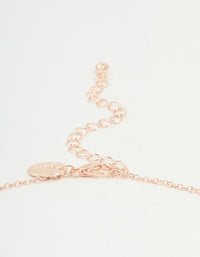 Rose Gold Pearl Heart & Bow Necklace - link has visual effect only