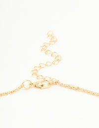 Gold Red & Pink Beaded & Pendant Layered Necklace - link has visual effect only