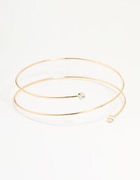 Gold Diamante Wrap Arm Cuff - link has visual effect only