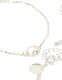 Silver Pearl & Diamante Bracelets 3-Pack - link has visual effect only