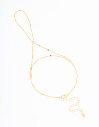 Gold Fine Chain Hand Chain - link has visual effect only