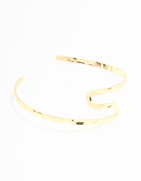 Gold Simple Swirl Arm Cuff