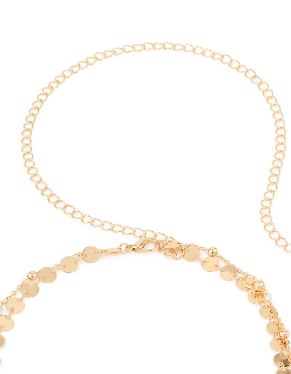 Gold Coin & Diamante Waist Chain