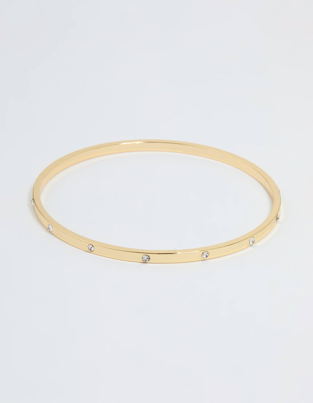 Gold Plated Diamante Inlay Bangle