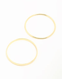 Gold Plated Smooth Bangles 2-Pack - link has visual effect only