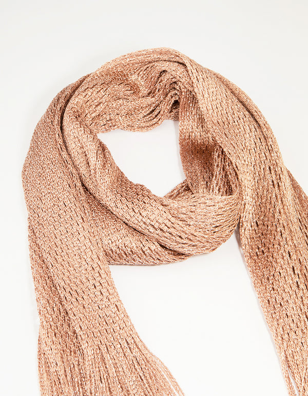 Rose Glitter Fabric Draped Scarf