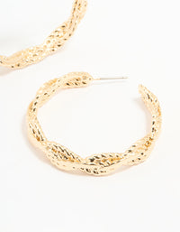 Gold Wrap Chain Hoop Earrings - link has visual effect only