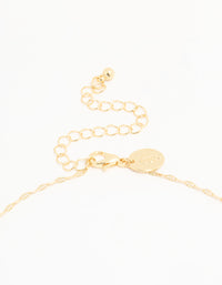 Gold Plated Brass Detailed Chain Necklace - link has visual effect only