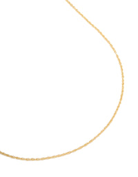 Gold Plated Brass Thin Twist Chain Necklace - link has visual effect only