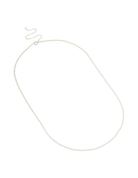 Silver Plated Brass Thin Twisted Chain Necklace - link has visual effect only