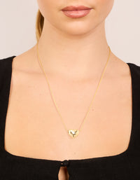 Gold Plated Heart Pendant Necklace - link has visual effect only