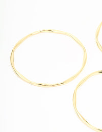 Gold Plated Twist Bangles 3-Pack - link has visual effect only