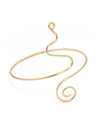 Gold Plated Spiral Arm Cuff - link has visual effect only